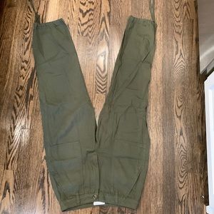 Olive green cargo pants by urban outfitters